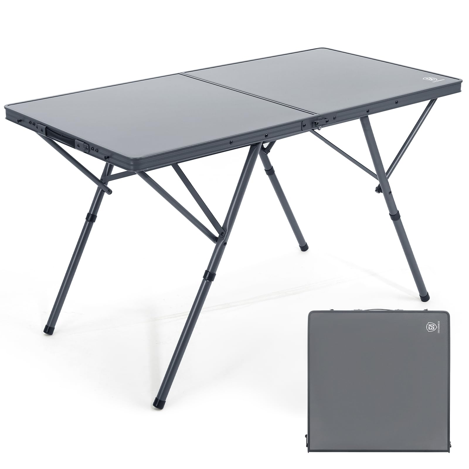EVER ADVANCED Campingtisch faltbar 120x60cm Klapptisch XL für 4-6 Personen Falttisch bis 60kg Stabiler Struktur für Camping Picknick Garten Balkon