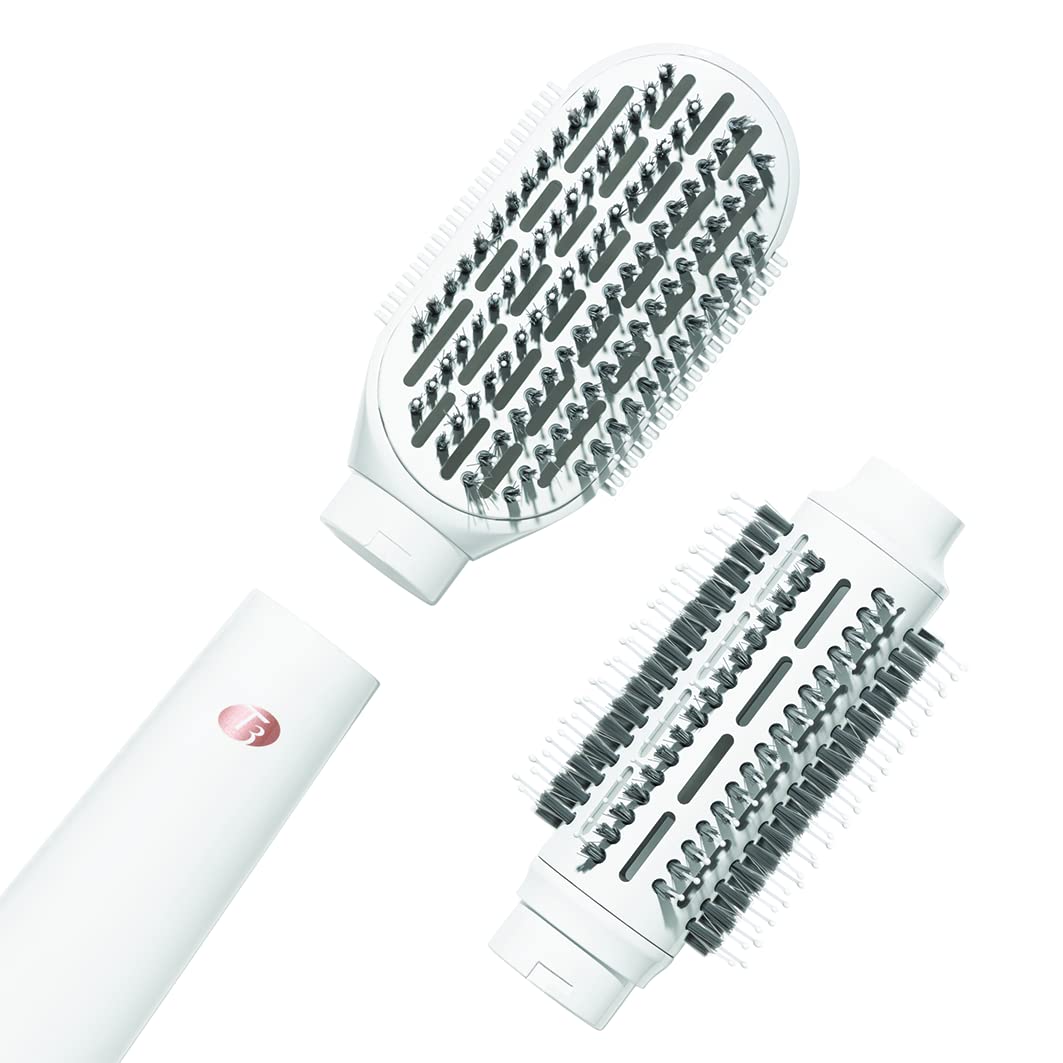 T3 AireBrush Duo Brosse Soufflante avec deux Accessoires Comprend 15 Combinaisons de Réglages de Chaleur et de Vitesse un Commutateur d'optimisation de Volume une Touche d'air Froid Verrouillable