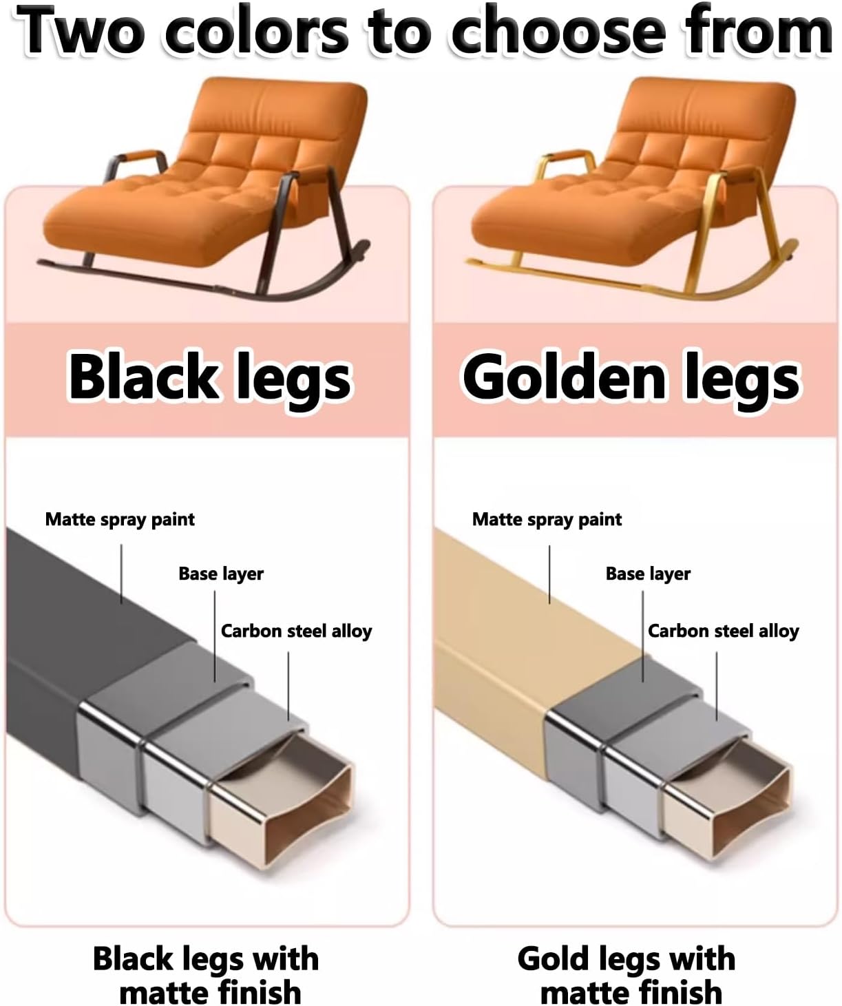 Double Living Room Rocking Chair with Soft Cushion, Indoor & Outdoor Rocking Chair, Modern Outdoor Garden Lounger, Chairs with Armrests,for Front Porch, Living Room, Patio, Garden, Yard