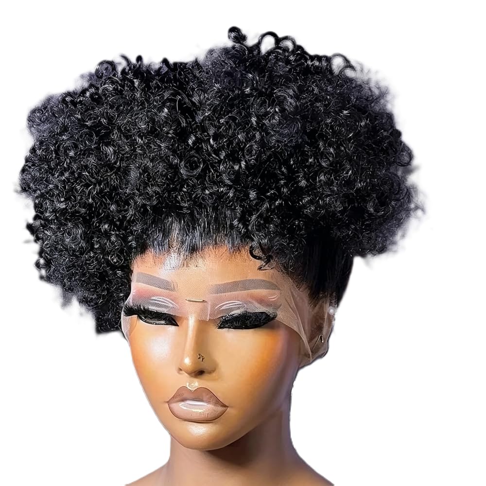 Accesorios Pelucas Peluca Rizada Del Lavado Lleno La Agua Profunda Del Cabello Humano Del Cordón 36inch HD Para Las Mujeres Con La Densidad La Correa El 220% Invisi(220%,38inches)