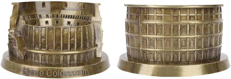 HURRISE Roman Colosseum Desktop Decor Model Ornaments Miniature Toy Wrought Iron Ornament Bronze Color Bronze Colosseum Model Spain Figurine Replica Ancient Miniature Figure 10" Desktop Decor