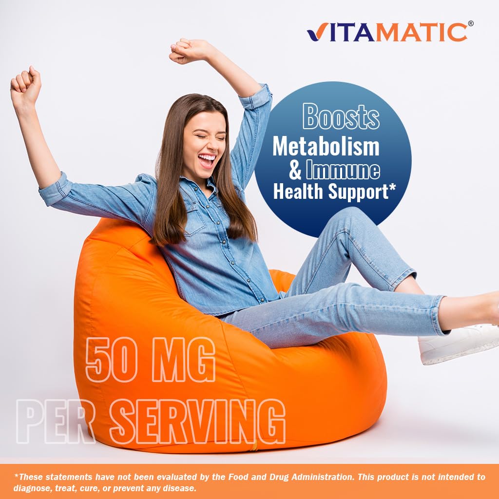 Vitamatic Vitamin B6 50 mg as Pyridoxine HCl, 250 Vegetarian Tablets — Amazon image 7