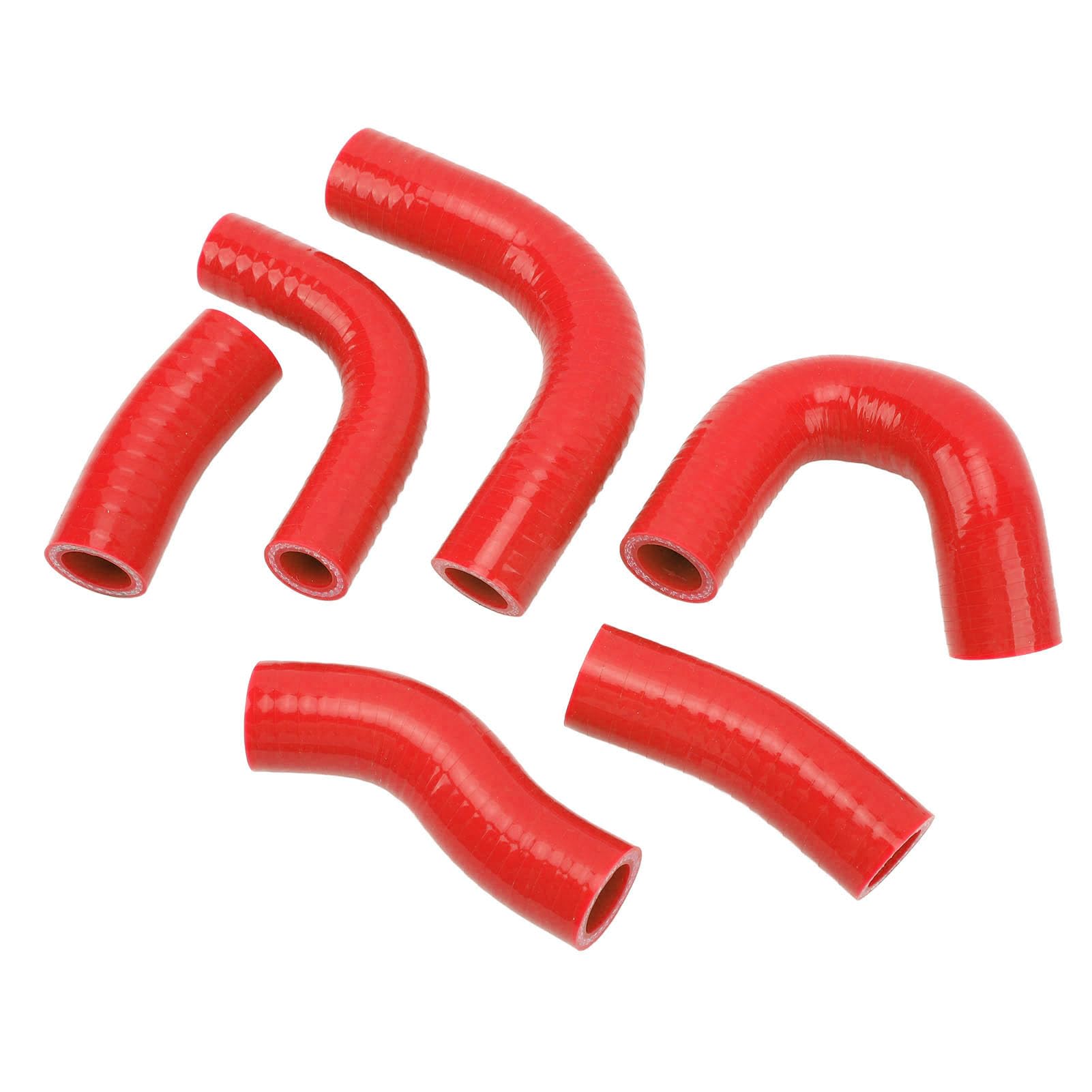Cocoarm Tubo Flessibile del Liquido di Raffreddamento del Radiatore, Kit Tubo Flessibile del Radiatore Resistente Al Calore in Silicone per VF1100C VF1000C V65 (rosso)
