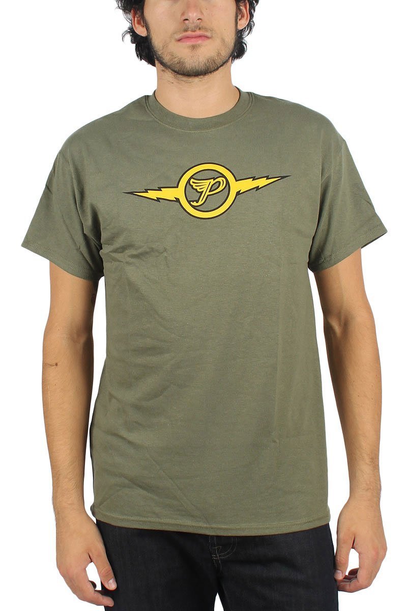 Pixies-Mens Lightning T-Shirt in Military, Color: Military Green