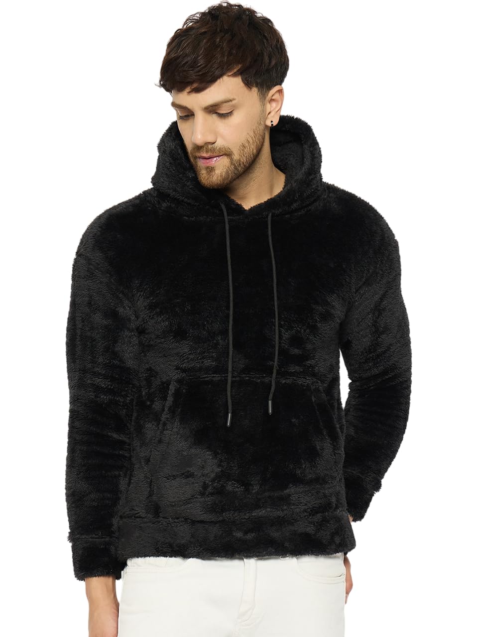 kepa Men’s Winter Fur Hoodie (XL) | Full Sleeve Fur Hooded Sweatshirt | Stylish Winter Hoodie for Men-picture-16