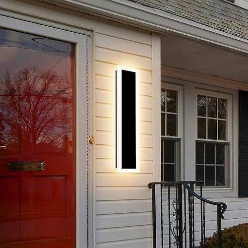 Vista 24 de Lámpara de pared moderna para exteriores de 36 pulgadas, lámpara de pared LED larga IP65, impermeable, regulable, 30 W, 2700 lm, aplique de pared