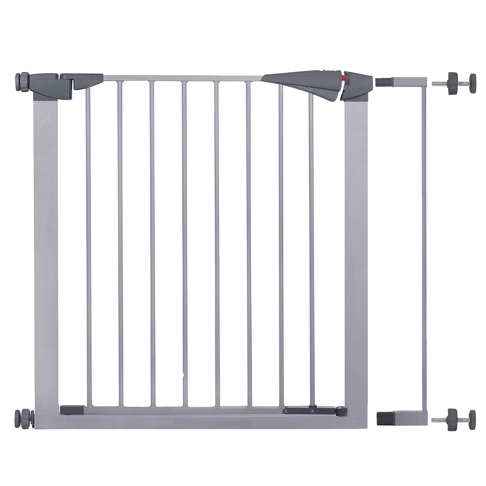 SPRINGOS Kratka ochronna na schody z przedłużeniem 86-91 cm ochrona schodów kratka drzwiowa kratka zaciskowa system napinający kratka ochronna na drzwi ochrona dla zwierząt domowych