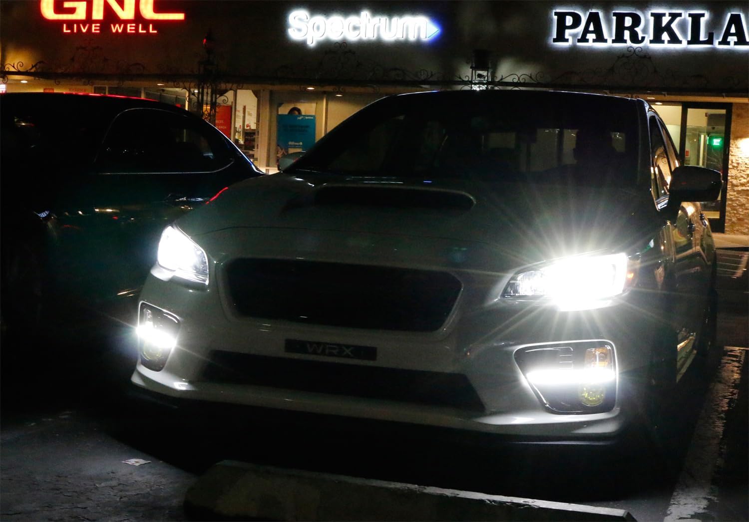 iJDMTOY Xenon White LED Daytime Running Lights Compatible with 2015-2017 Subaru WRX/STi w/JDM Style Piano Black Finish Fog Lamp Bezels