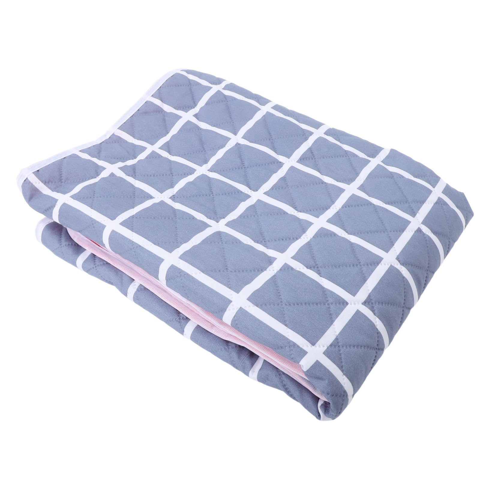 HAWILLOSCH Bed Protector for Adults Reusable Non Slip Mattress Cover for Elderly and Machine Washable Grey Plaid Design Comfortable and Durable