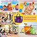 F-color Mesh Beach Bag Family, Large Tote Bag 9 Pockets for Women, Men, Pool Cruise Vacation Essentials, Purple