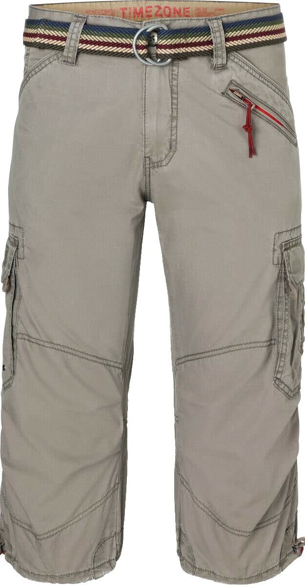 Timezone Loose MilesTZ Miles 3/4 Herren-Cargoshorts Farbe Military Grey