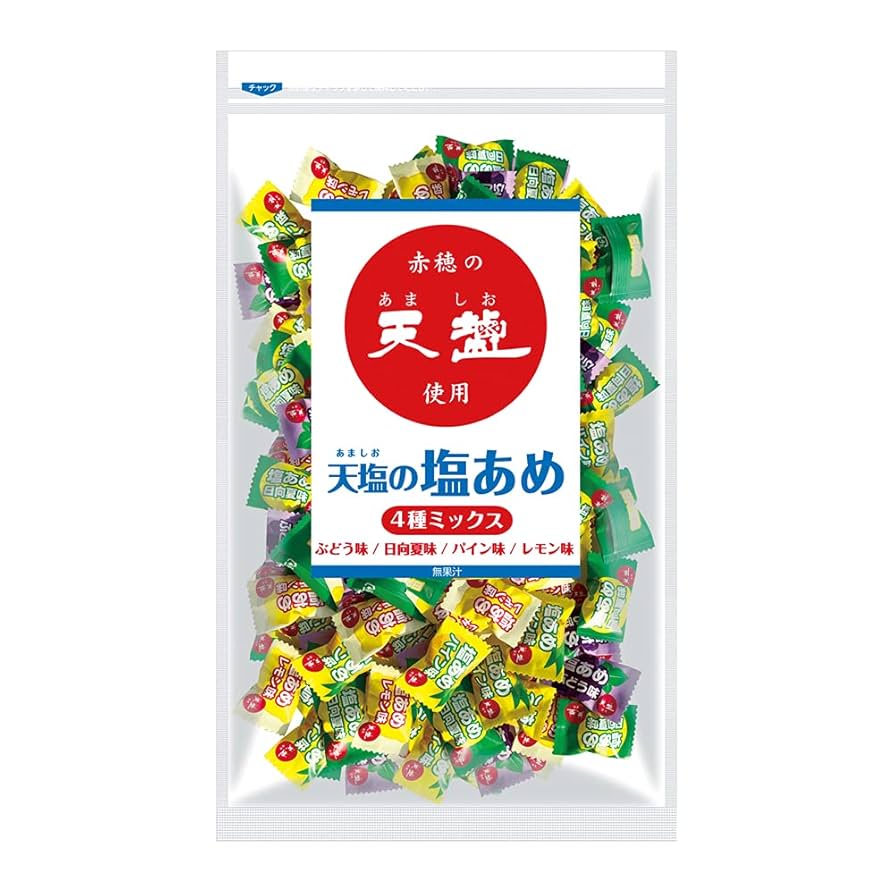 毒飴ページ Amazon.co.jp: 赤穂化成 天塩の塩あめ 4種ミックス 1kg : 食品