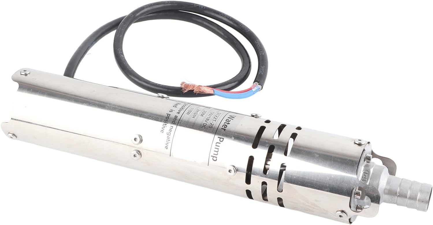 Submersible Brushless DC Pump with MPPT Controller for Solar Power, 12V - Stainless Steel, Voltage (S122T-20)
