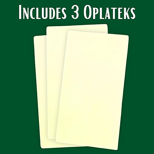 Miniatura 2 de Glory to God 3 Oplatki Oplatki Obleas navideñas tradicionales blancas con sobre de historia