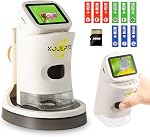 Handheld Digital Microscope for Kids, 1000X, 4K, 2'' LCD Screen | Educational microscope kit for ages 8-12; 6 LED lights, slides, 32GB card, photo/video capture, and a gift for kids.