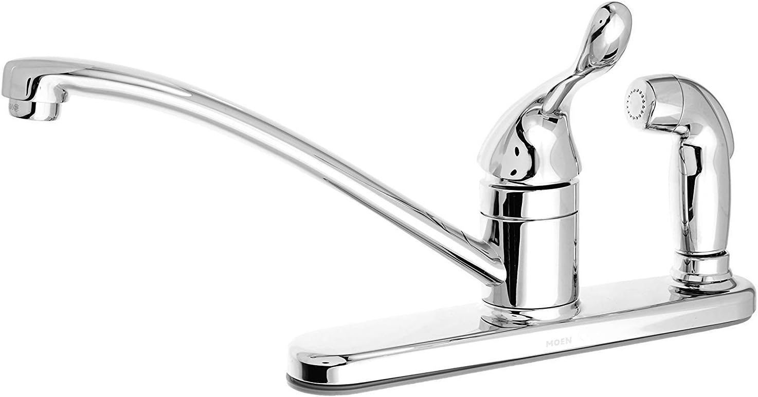 Moen CA87534 Kitchen Faucet with Side Spray from the Adler Collection, Chrome