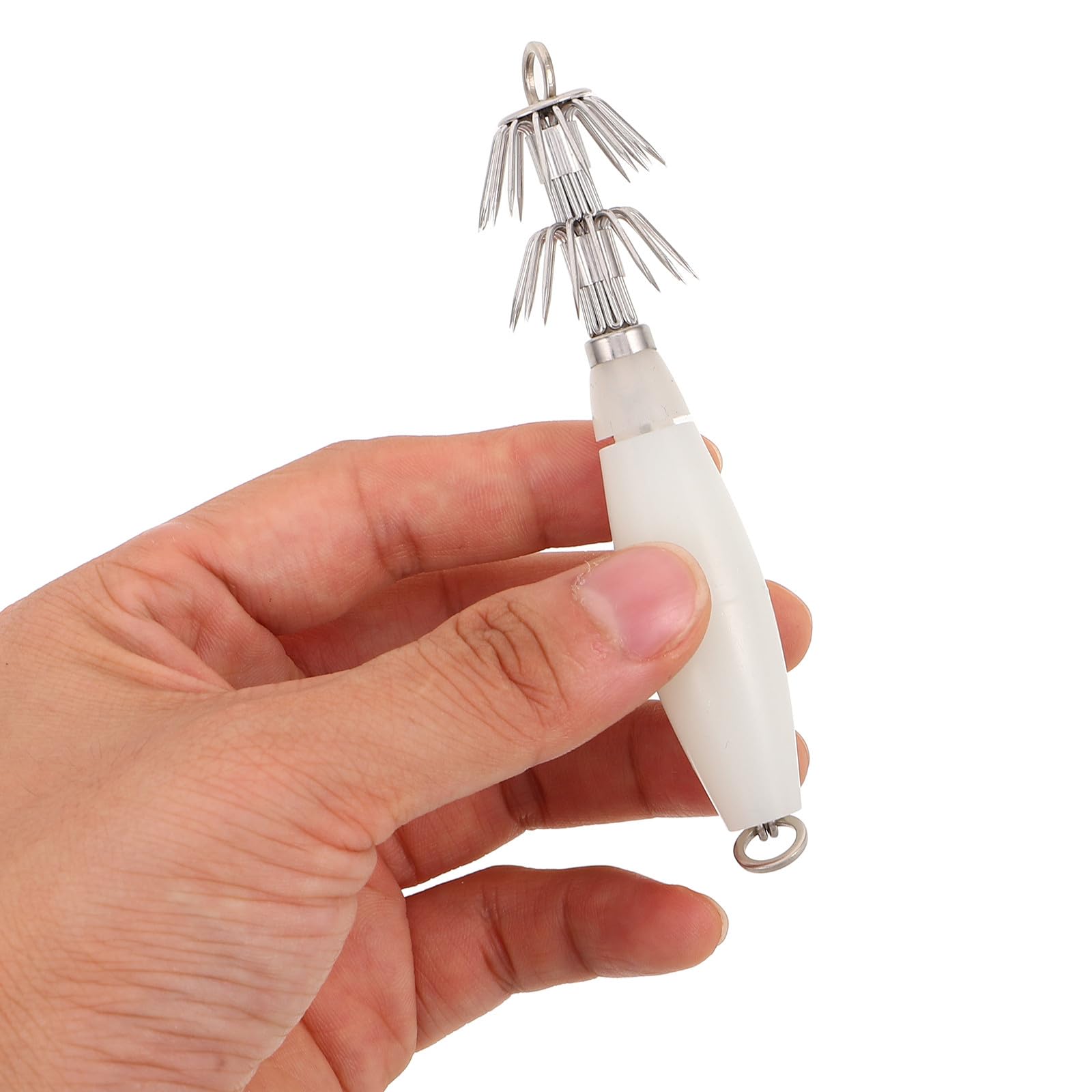 Toddmomy 10 anzuelos de Pesca Que Brillan en la Oscuridad - Cebo Luminoso para Pesca Nocturna - Cebo Duro Fluorescente para Calamar - Anzuelo para Sepia Que Brilla en la Oscuridad