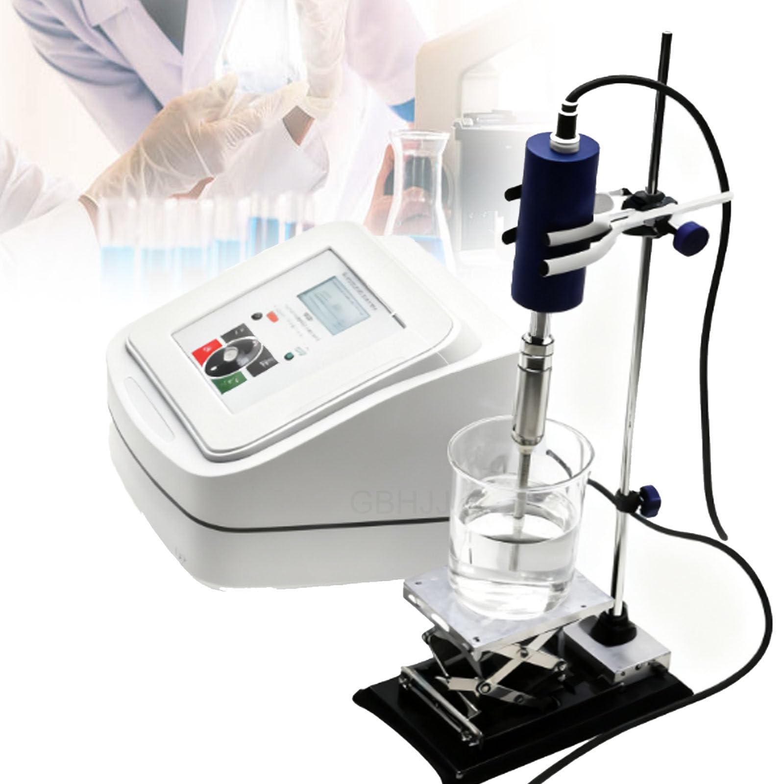 800 W Ultraschall-Prozessor,Zelldisruptor-Mischer,Ultraschall-Homogenisator, Ultraschallprozessor, Labor-Dispergier-Emulgator, Arbeitsfrequenz 20 kHz, Verarbeitbare KapazitäT <600 Ml 8mmprobe