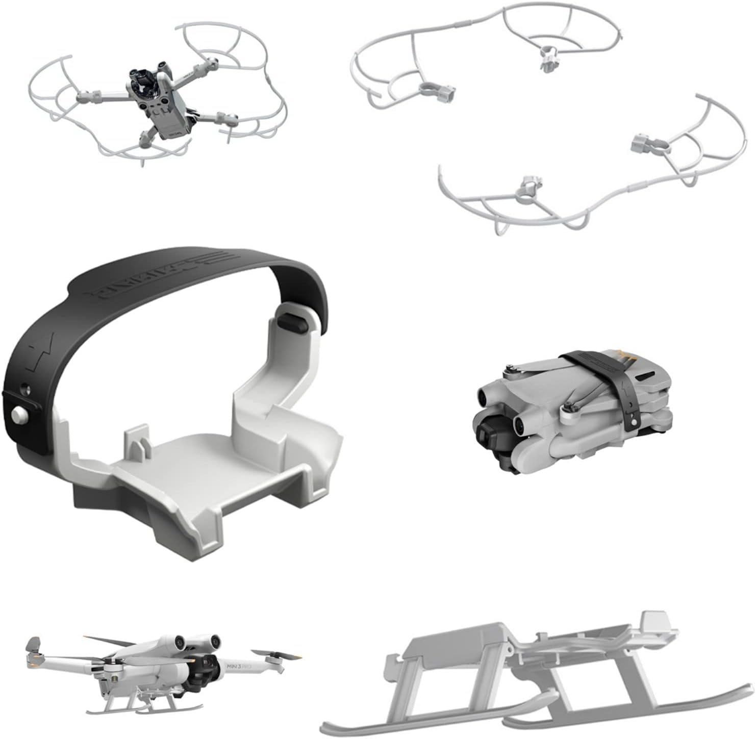 DJI Mini 3 Pro Accessories (3-in-1) Propeller Guard, Landing Gear, Propeller Holder Strap for DJI Mini 3 Pro Fly More Kit Plus