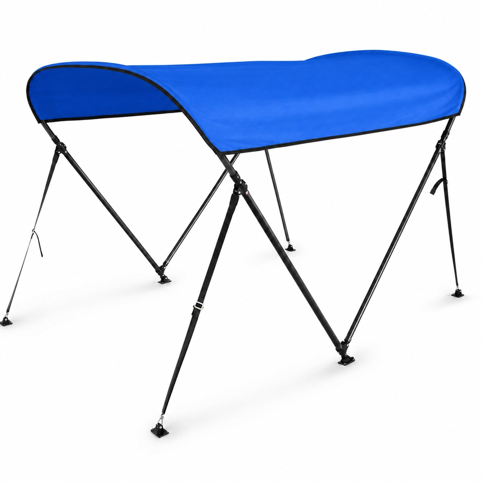 Daszek Bimini 2-Łukowy do Pontonów, Wodoodporny Dach 600D Oxford PU UV | Uniwersalny Daszek do Łodzi z Poliestru Oxford z Powłoką PU