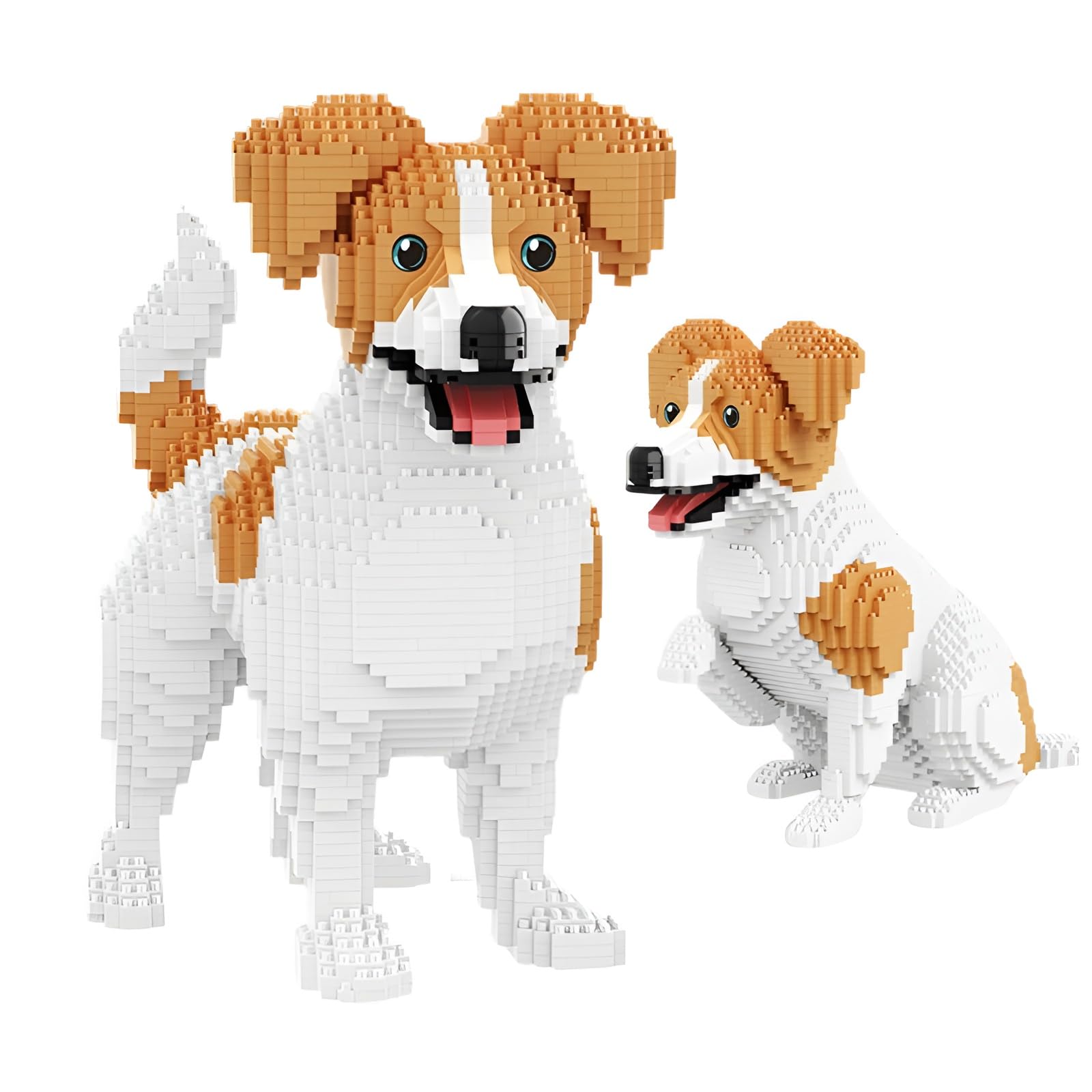 Jack Russell Terrier Mini Building Block Set 2 Form, 2353Pcs Dog Micro Mode — image 1
