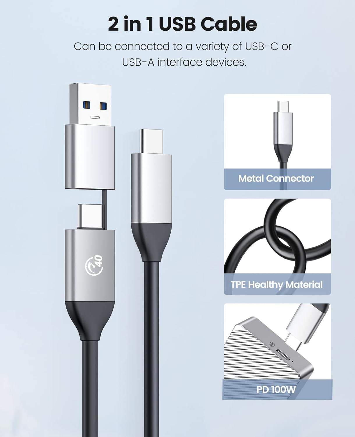 ORICO M.2 NVMe SSD-Geh?use,PCIe USB 4.0, 40Gbps,Type-C auf M-Key (B+M Key) Festplattengeh?use, Aluminium Festplatten-Adapter unterst¨¹tzt 2280, UASP, und Thunderbolt 3/4 USB3.2/3.1/3.0 / Typ-C