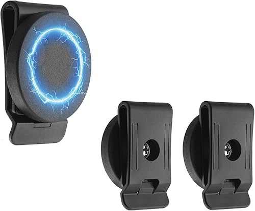 Qinwuwu 3 clips magnéticos para cinturón soporte magnético de alta resistencia organizador de cinturón magnético negro para tornillos clavos