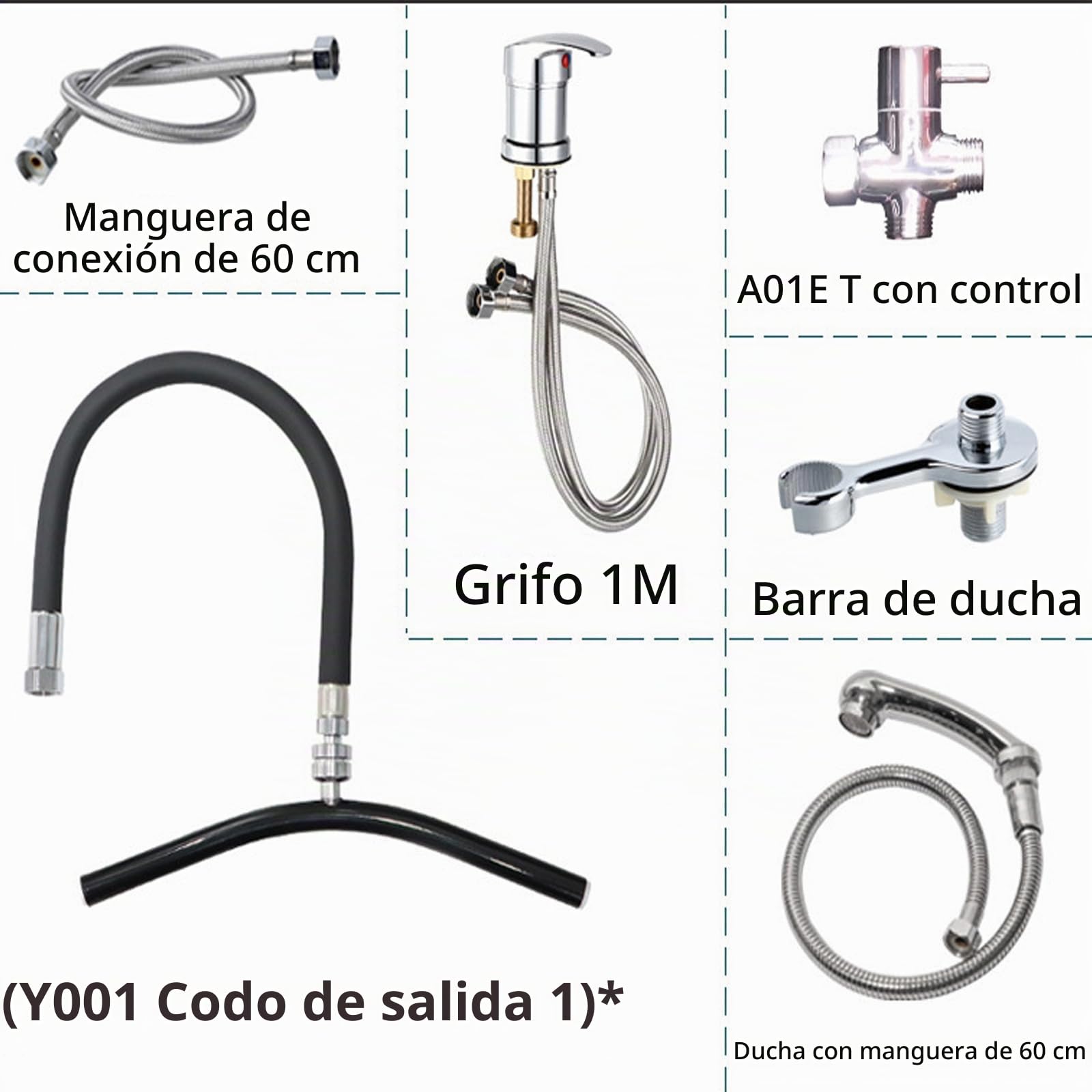 Head SPA Waterfall Chaucet Duche de Ducha, Terapia de SPA de Masaje de Cabello Ajustable para el Lavabo para champú SPA y Cuidado de salón Head SPA + Faucet