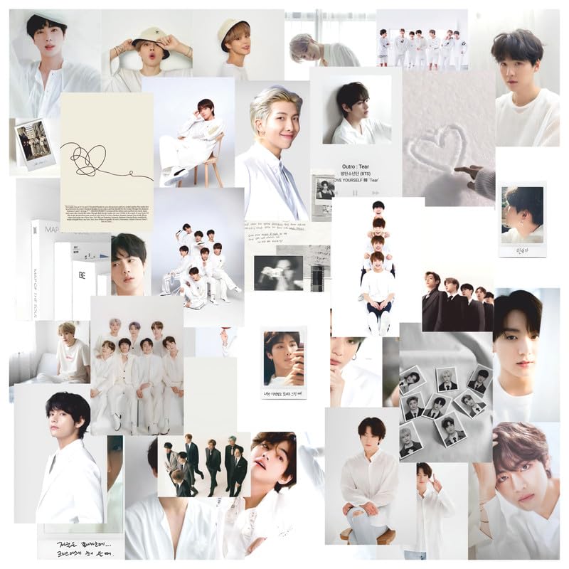 Image of POSTERONN BTS Lomo Photocards Pack of 54 Paper Photo Cards 3x4 Inch for Wall Decor Birthday Decoration Kpop Idol Picture Set for Bedroom Dorm Study Scrapbook Aesthetic Display Cards