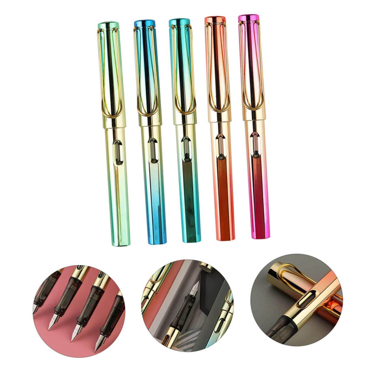 Uonlytech Füllfederhalter Kunststoff Metall 5 Stück-pack