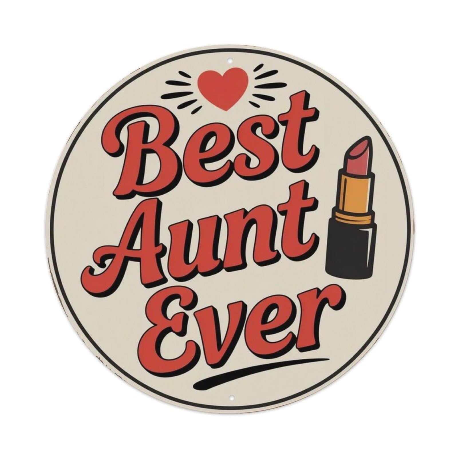 Lvalogy Style Best Aunt Eve Metal Tin Sign Plaque