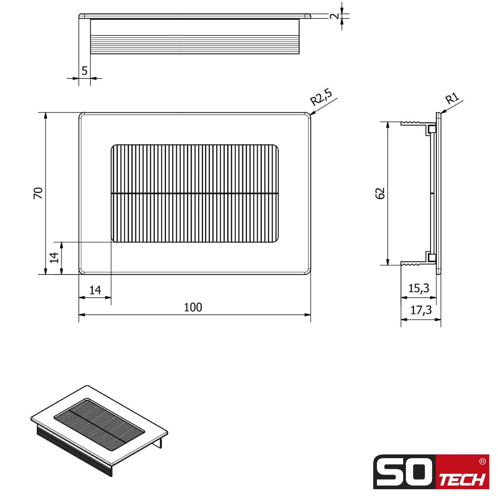 GedoTec® - Canalina Passacavi Da Scrivania In Metallo, Lunghezza 1024 - Foto 10