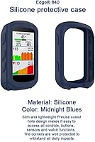 Vista 3 de Protector de pantalla de reloj inteligente compatible con Garmin Edge 840, Solar y Edge 540, funda solar de silicona suave y película protectora