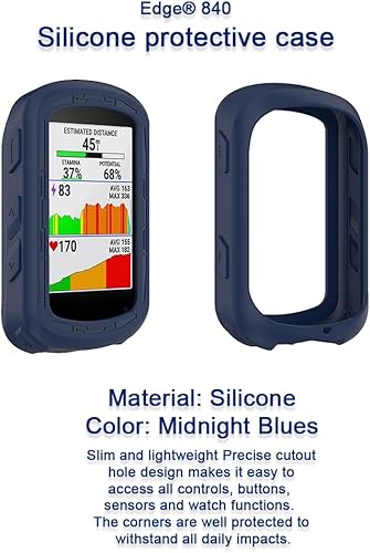 Miniatura 3 de FONTRON Protector de pantalla de reloj inteligente compatible con Garmin Edge 840, Solar y Edge 540, funda solar de silicona suave y película