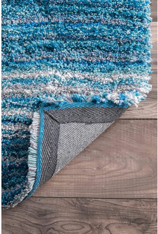 Image of Shaggy Area Rug - Extra Plush Luxury Carpet, Super Soft & Cozy Feel| Perfect for Living Room, Bedroom, and Stylish Home Decor- Sky Blue Mix (7 x 10 ft)