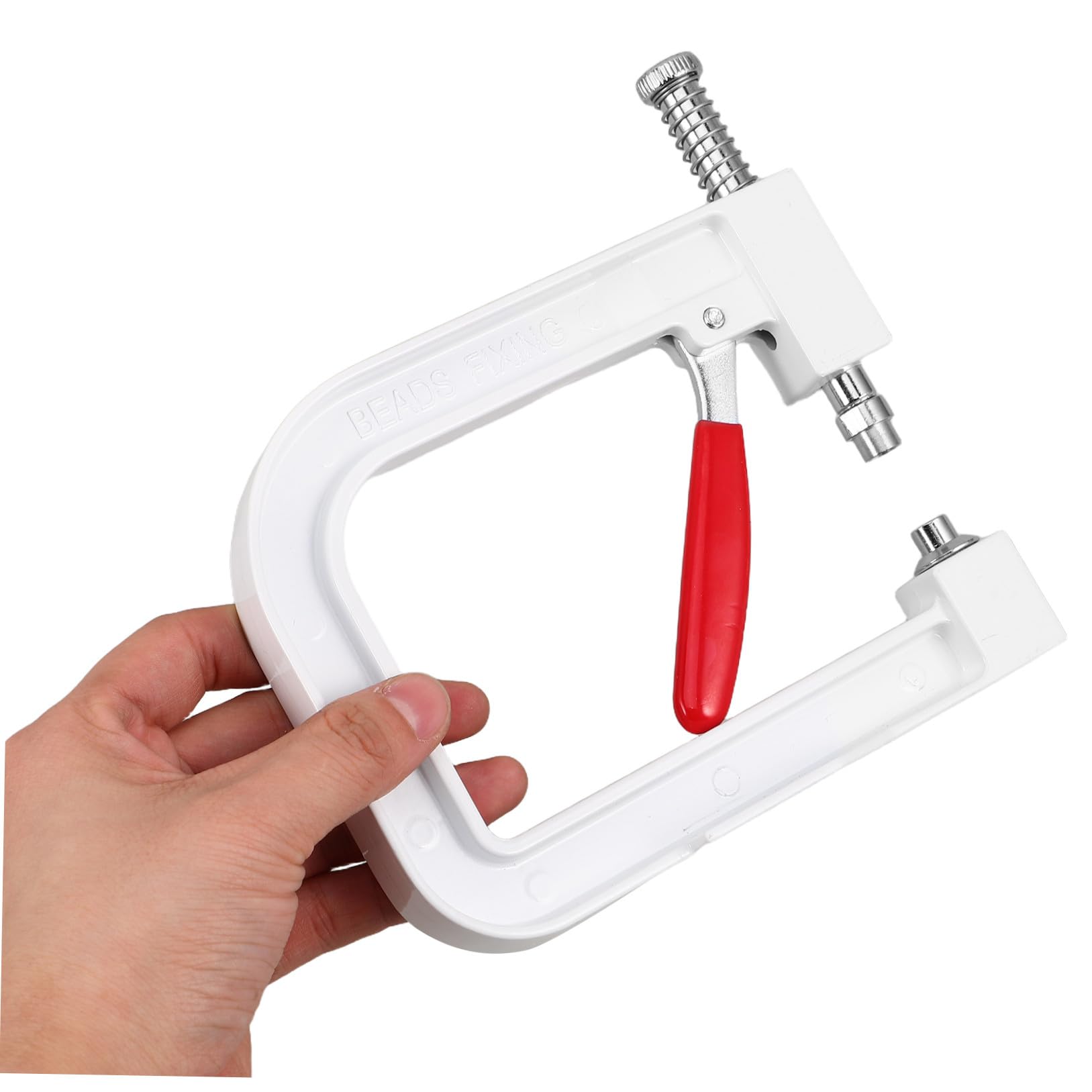 SHINEOFI Herramienta Manual para Montar Perlas Máquina Portátil y Ligera de Metal y Plástico para Hacer Joyas en Casa Prensa de Engarce Precisa y Compacta