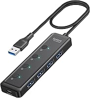 Vista 9 de Adaptadores USB C para MacBook Pro/Air, Mac Dongle con 3 puertos USB, Hub Macbook 9 en 1 a HDMI, RJ45 Ethernet, carga Pd de 100 W, lector