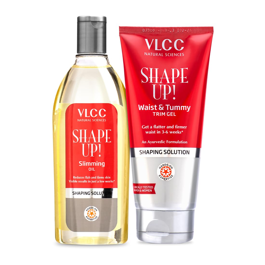 VLCC Shape Up Slimming Oil - 200ml and VLCC Shape Up Waist & Tummy Trim Gel - 200g | Fights Cellulite, and Reduces Flab | ...