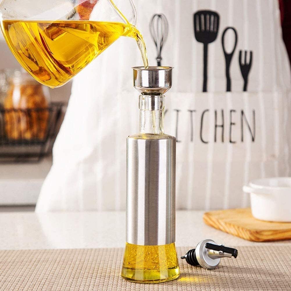 Bottiglia Olio Acciaio Inox Antigoccia 500ml - Dispenser Per Olio E Aceto Con Beccuccio Di Precisione - Foto 14