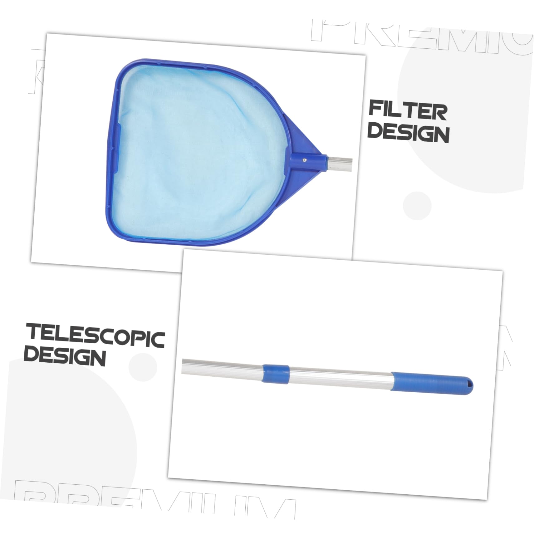 PartyKindom Limpieza de Piscina y Estanque con Mango Extensible Multiusos para Recoger y Peces para de y