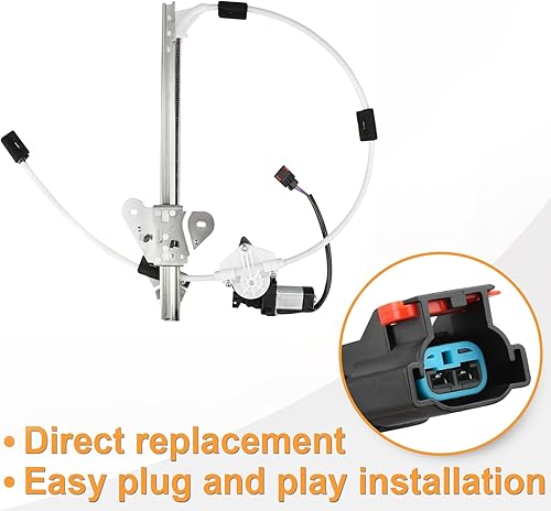 Vista 13 de Elevalunas eléctrico delantero del lado del conductor con motor para Jeep Cherokee XJ Sport Utility 1997, 1998, 1999, 2000, 2001, 4 puertas, solo