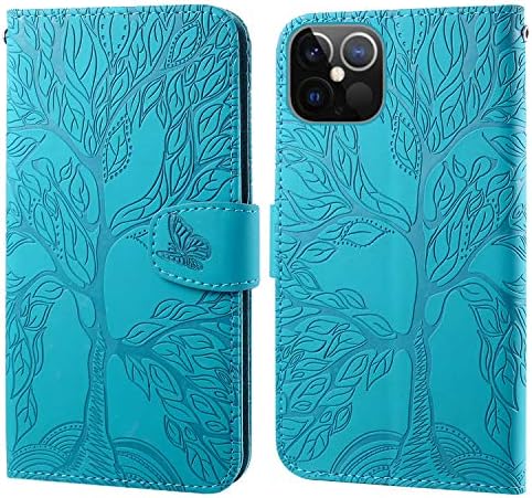 Aisenth Samsung Galaxy S20 Plus/S20+ Flip Case, The Tree of Life Embossed PU Leather Wallet Phone Case Magnetic shockproof Protective Cover with Stand function, Card Slots + 1 pcs Wrist Strap (Brown)