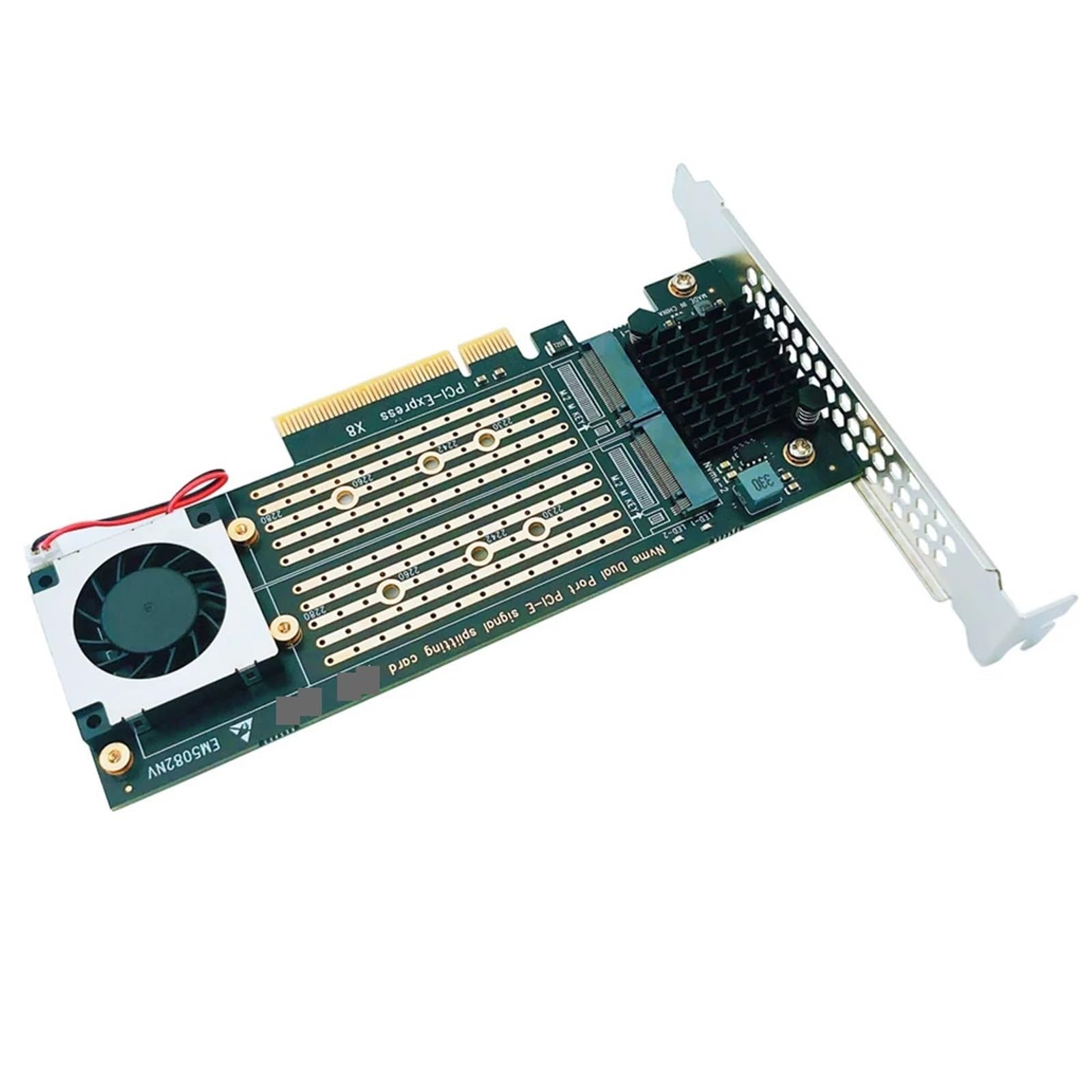 PCIe To M2 Adapter Card PCIe X8 2 Port M2 NVME M Key SSD Converter M.2 PCI Express X8 Adapter VROC Expansion Card Riser