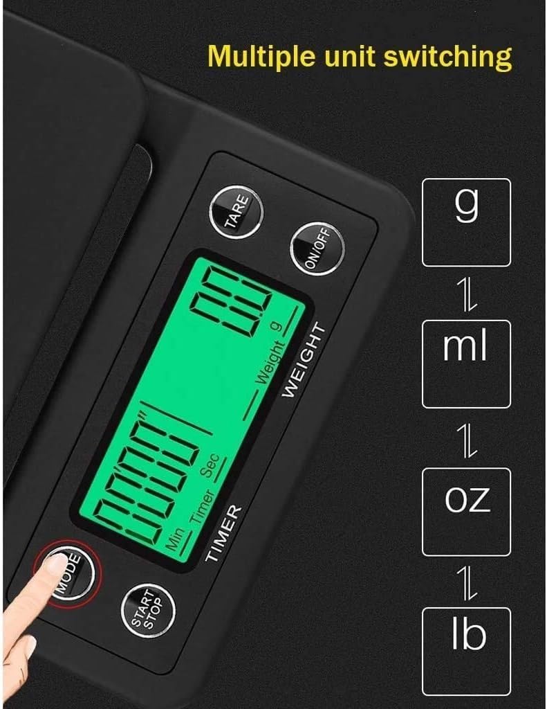 Cyfrowa waga kuchenna z wyświetlaczem LCD, elektroniczna waga spożywcza do gotowania i pieczenia, kompaktowa konstrukcja do precyzyjnych pomiarów