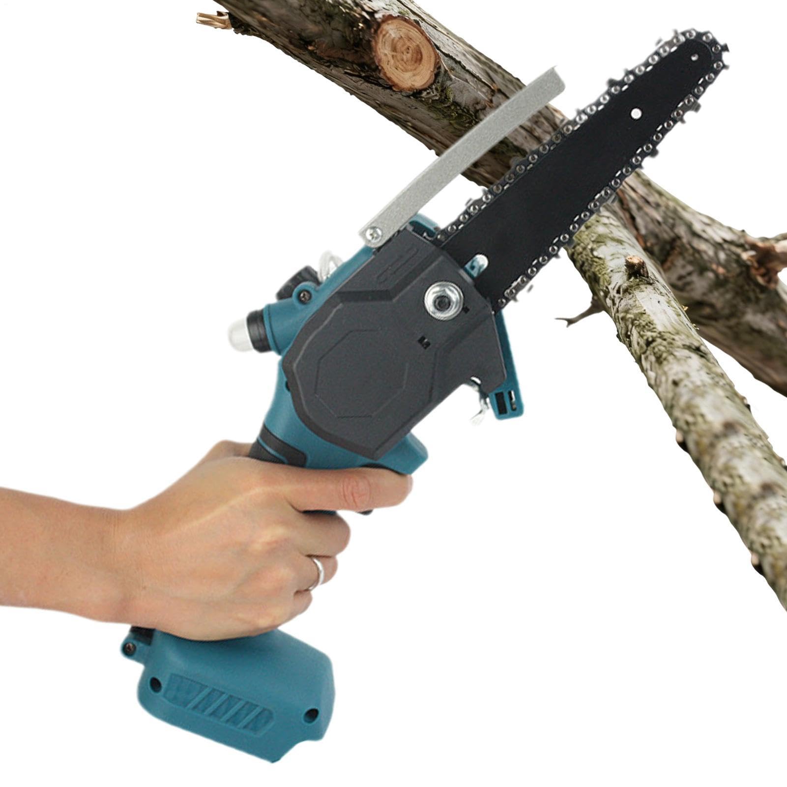 Mini Motosierra 15 cm Recargable Inalámbrica Portátil Potente