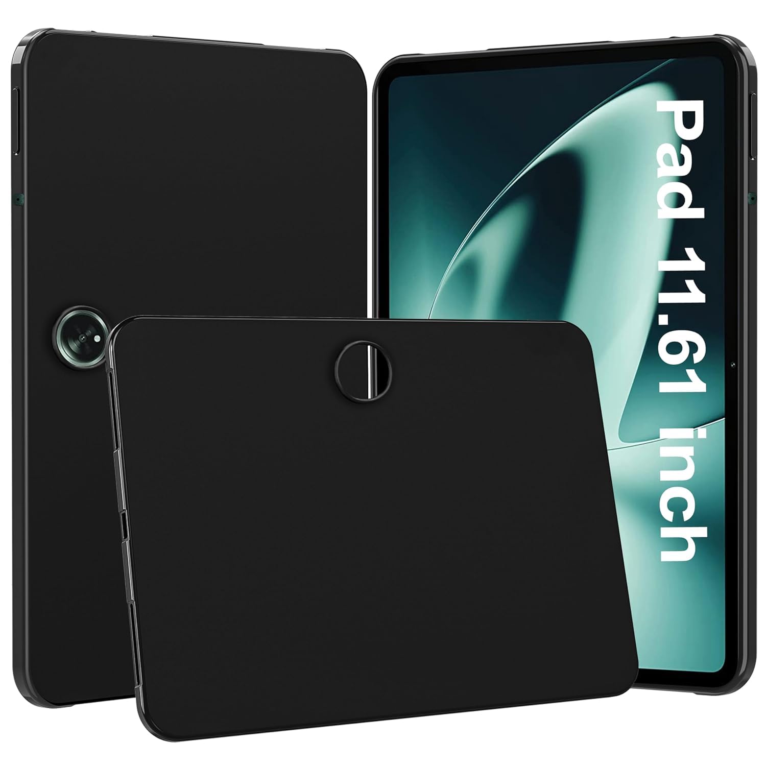 Little Creation Little Creation Soft Silicon Back Case Cover for OnePlus Pad 11.61 inch 2023 || Flexible TPU Case || Classic Black || Shockproof ||