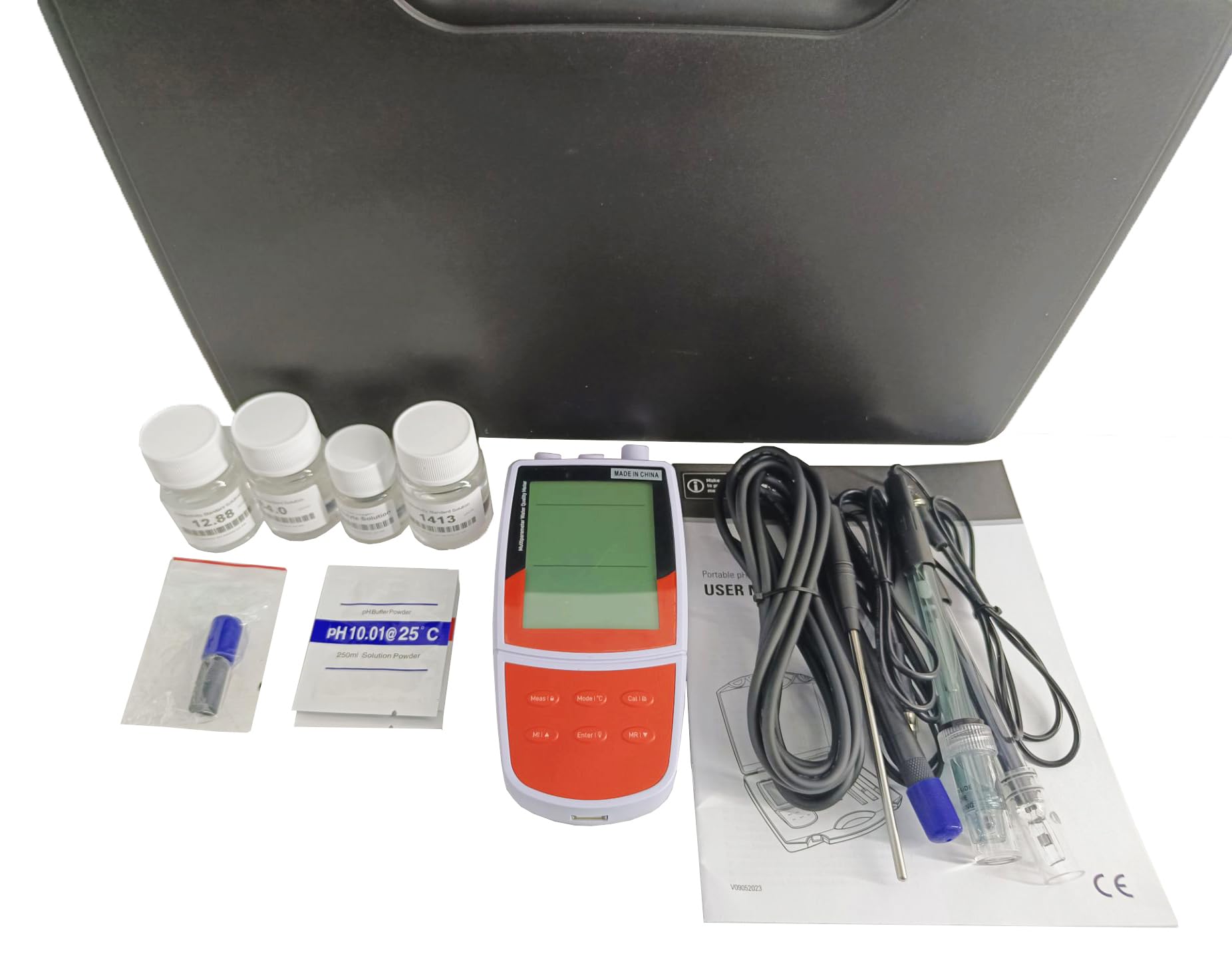 HFBTE Multiparameter Water Quality Tester with Conductivity Standard Solutions DO Electrolyte Solution for Measuring PH,Dissolved Oxygen DO,Conductivity,TDS,ORP,Salinity,Resistivity,Temperature