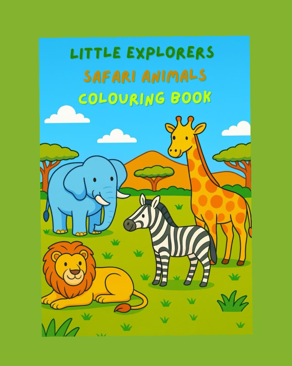 Little Explorers Safari Animals Colouring Book