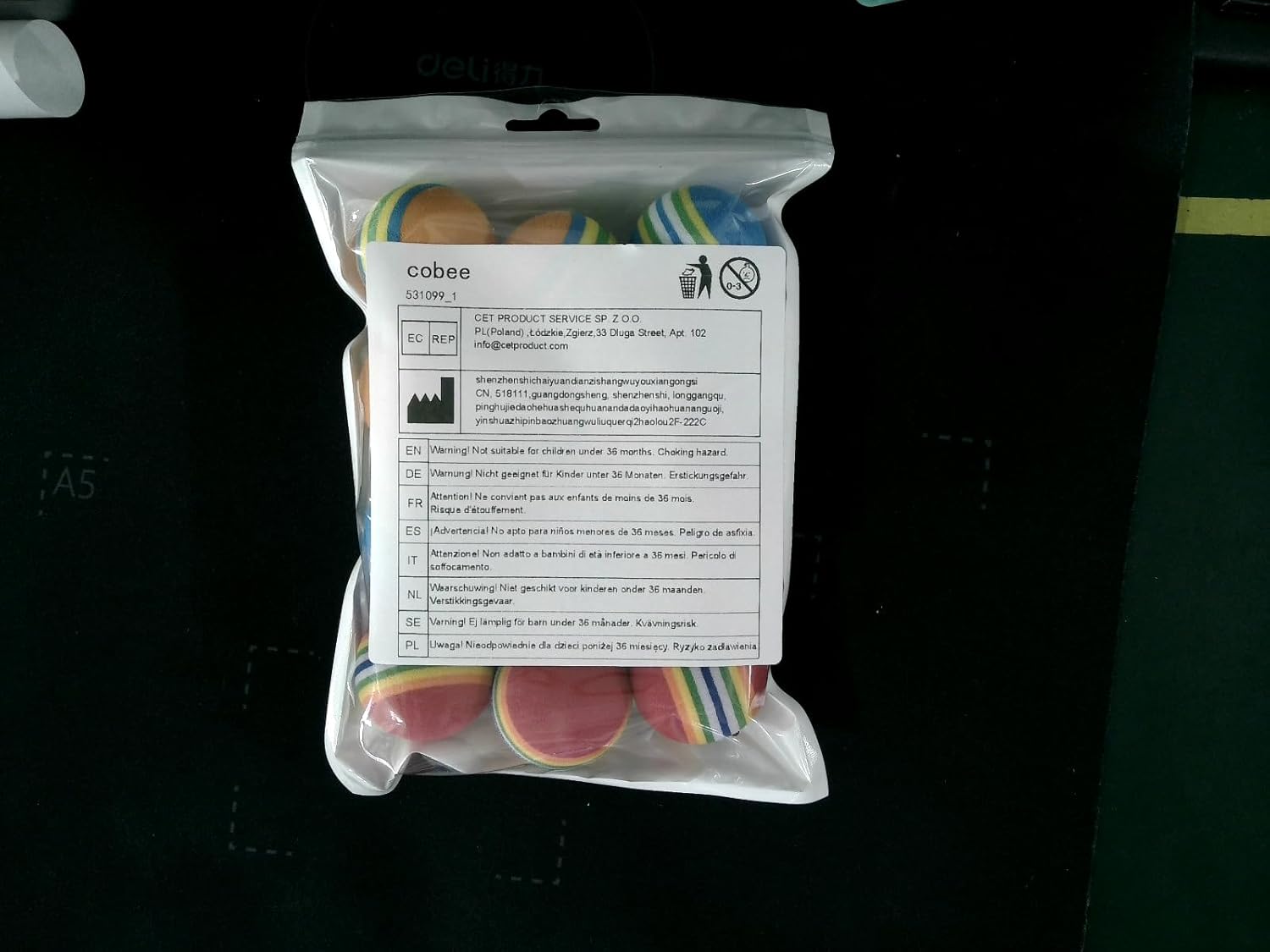 Cobee Rainbow Cat Toy, 12 Pieces Large 3.5 CM Interactive Ball for Kitten Play Sports Chase Training 9 613Omy6hupL. AC SL1500