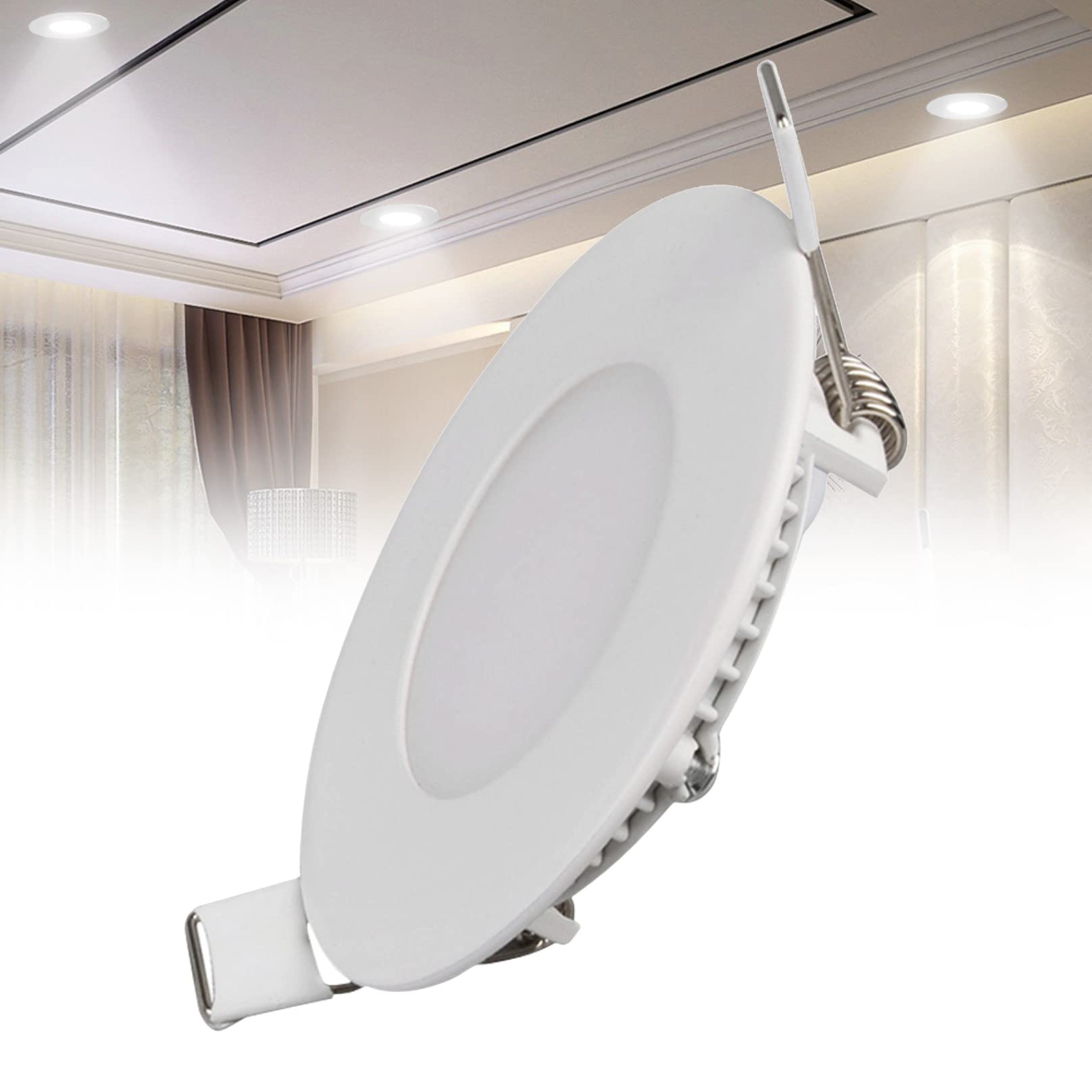 Ttiiloe Cold White 3W Led Recessed Ceiling Light, 6500K Ultra-Thin Spotlight, Hole Φ 70 Mm, 180Lm Led Integrated Downlight For Hallway Corridor Kitchen